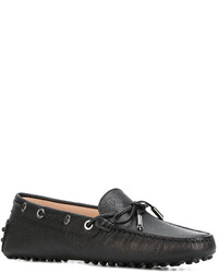 schwarze Leder Slipper von Tod's