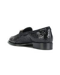 schwarze Leder Slipper von Giuseppe Zanotti Design