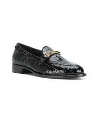 schwarze Leder Slipper von Giuseppe Zanotti Design