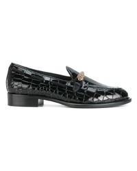 schwarze Leder Slipper von Giuseppe Zanotti Design