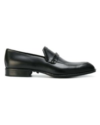 schwarze Leder Slipper von Versace