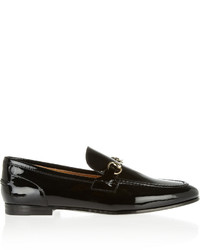 schwarze Leder Slipper von Gucci