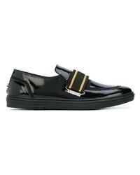 schwarze Leder Slipper von Jimmy Choo