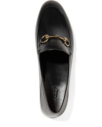 schwarze Leder Slipper von Gucci