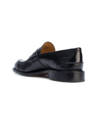 schwarze Leder Slipper von Trickers