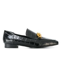 schwarze Leder Slipper von Tory Burch