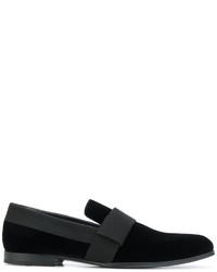 schwarze Leder Slipper von Jimmy Choo