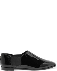 schwarze Leder Slipper von Jimmy Choo