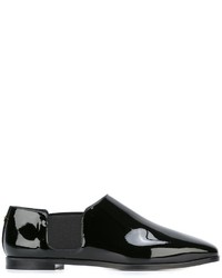 schwarze Leder Slipper von Jimmy Choo