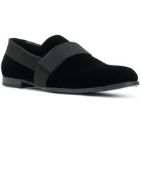 schwarze Leder Slipper von Jimmy Choo