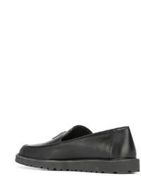 schwarze Leder Slipper von Giuseppe Zanotti Design