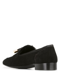 schwarze Leder Slipper von Giuseppe Zanotti Design