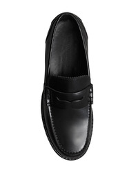 schwarze Leder Slipper von Burberry