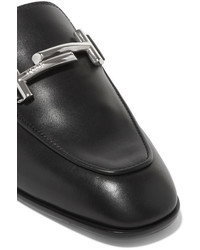 schwarze Leder Slipper von Tod's