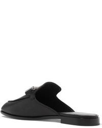 schwarze Leder Slipper von Tod's