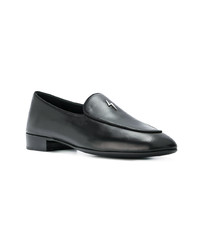 schwarze Leder Slipper von Giuseppe Zanotti Design