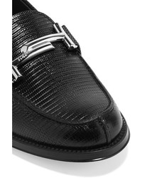 schwarze Leder Slipper von Tod's