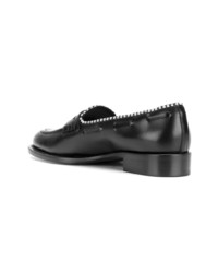 schwarze Leder Slipper von Giuseppe Zanotti Design