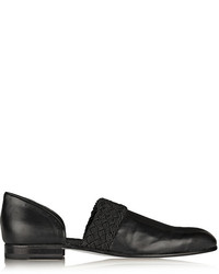 schwarze Leder Slipper von Loewe