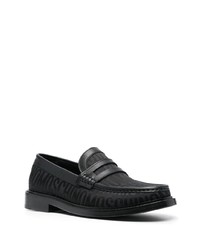 schwarze Leder Slipper von Moschino