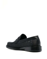 schwarze Leder Slipper von Moschino