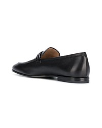 schwarze Leder Slipper von Salvatore Ferragamo