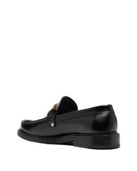 schwarze Leder Slipper von Moschino