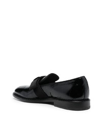 schwarze Leder Slipper von Moschino