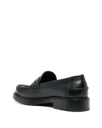 schwarze Leder Slipper von Moschino