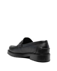 schwarze Leder Slipper von Moschino