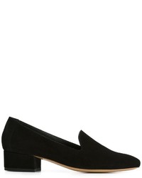 schwarze Leder Slipper von Mansur Gavriel