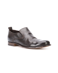 schwarze Leder Slipper von Officine Creative