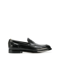 schwarze Leder Slipper von Officine Creative