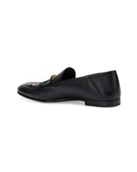 schwarze Leder Slipper von Gucci