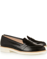 schwarze Leder Slipper von Tod's