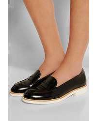 schwarze Leder Slipper von Tod's