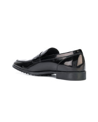 schwarze Leder Slipper von Tod's