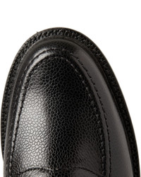 schwarze Leder Slipper von Thom Browne