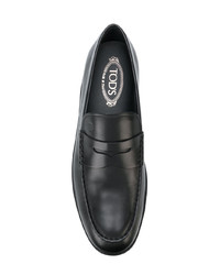 schwarze Leder Slipper von Tod's