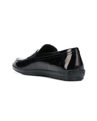 schwarze Leder Slipper von Tod's