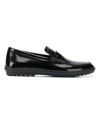 schwarze Leder Slipper von Tod's