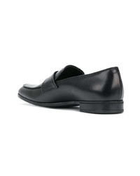 schwarze Leder Slipper von Prada