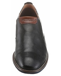 schwarze Leder Slipper von PETROLIO