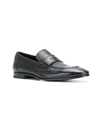 schwarze Leder Slipper von Henderson Baracco