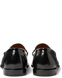 schwarze Leder Slipper von Givenchy