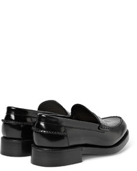 schwarze Leder Slipper von Loewe