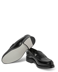 schwarze Leder Slipper von Loewe