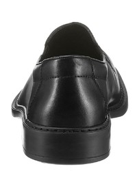 schwarze Leder Slipper von Rieker