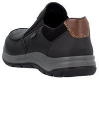 schwarze Leder Slipper von Rieker