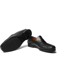 schwarze Leder Slipper von Hugo Boss